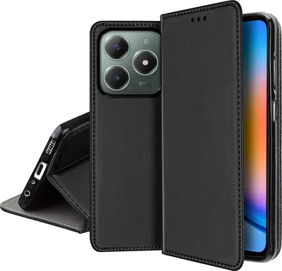 Obrázek produktu pro KOŽENÉ POUZDRO pro Realme C61 | C63 MAGNETICKÉ POUZDRO TOKRA SKLO 9H