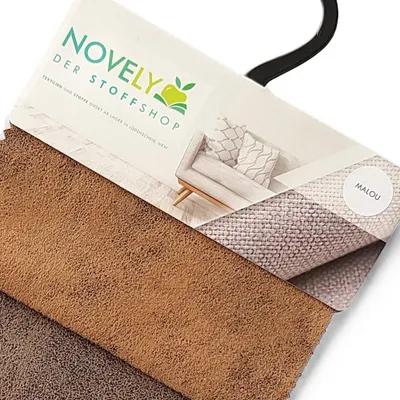 Produktbild von novely® Musterfächer MALOU Samtweicher Velours Polsterstoff - Möbelstoff in Antiker Vintage-Leder-Optik