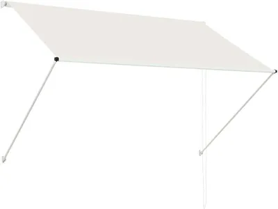 Produktbild von Einziehbare Markise 200x150 cm Creme, wasser- und UV-beständig, handbetrieben, leicht zu reinigen, verstellbar, für Terrassen, Balkone, Fenster und Gärten