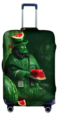 Produktbild von Bedruckte Gepäckabdeckung mit Wassermelonenmotiv, Doppelnähte, hochelastisches Material, ideal für Reisen und Geschäftsreisen