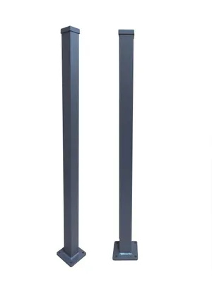 Produktbild von Floraworld Zaunpfosten 110 x 6,3 cm mit Bodenplatte anthrazit