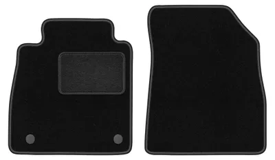 Image de Tapis avant en moquette pour Nissan Micra K14 2017- (à hayon) – 2 pièces, noirs, sur mesure – Wielganizator LUX
