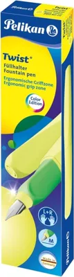 Produktbild von Füllhalter Twist neon gelb M Faltschachtel Packung mit 10 Stück