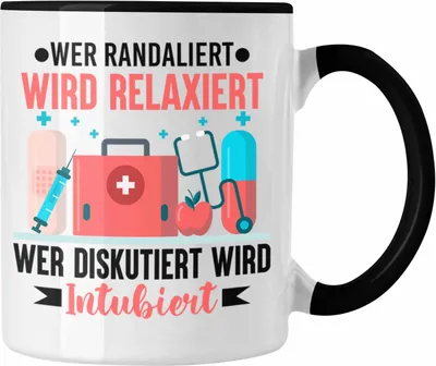 Produktbild von Trendation - Krankenschwester Tasse Geschenk Propofol Spritze Geschenk Krankenschwestern Kaffeetasse Arzt Ärtzin Arzthelferin (Schwarz)