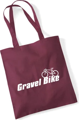 Produktbild von Huuraa Jutebeutel Gravel Bike Fahrrad 10 Liter Burgundy Baumwolle Tasche Geschenkidee