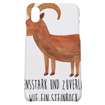 Produktbild von Mr. & Mrs. Panda Iphone 10 Handyhülle Sternzeichen Steinbock - Weiß - Geschenk, Hülle, Steinböcke, Cover, Geburtstag Januar, X, Bock, Ziege, Handy