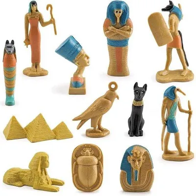 Obrázek produktu pro Sada 12 egyptských miniaturních ozdobných figurek z PVC BL-1136