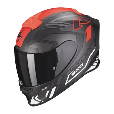 Produktbild von Scorpion Exo R1 Evo Carbon Air Supra schwarz-silber-weiß matt S