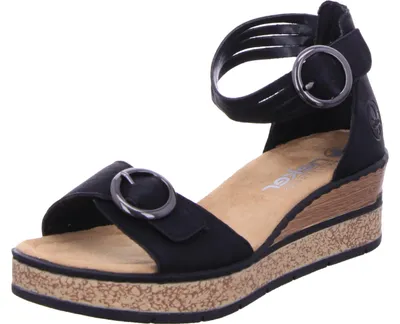 Produktbild von Rieker Damen Sandale 50099-36, 50099-37, 50099-38, 50099-39, 50099-40, 50099-41, 50099-42, 50099-43 RIE-63780 schwarz 43