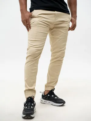 Produktbild von Herren Jogger Stoffhosen Beige MyStars Klassisch 30