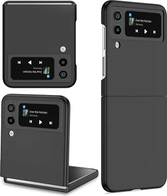 Image de Étui Samsung Z Flip4 5G, étui mince et rigide en PC résistant aux rayures pour Samsung Galaxy Z Flip 4 5G Noir