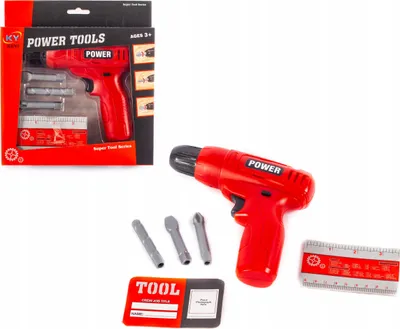 Produktbild von Kinder Bohrmaschine Rot Batteriebetrieben - Spielzeug Akkuschrauber für Kinder