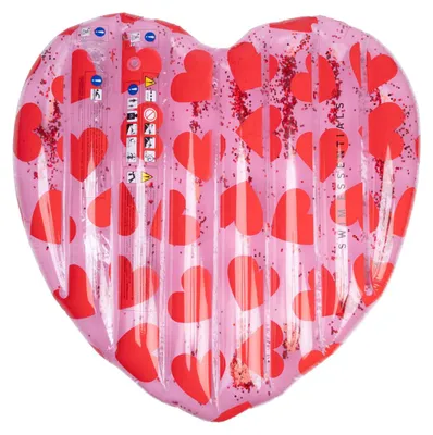 Produktbild von Swim Essentials Pool Float – Pink Heart – Mini-Herzen – 150 cm
