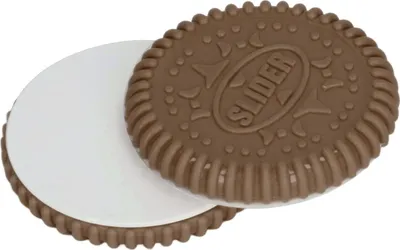 Obrázek produktu pro Hračky na prstové posuvníky ve tvaru sušenek zmírňují stres a úzkost Magnetická posuvná hračka hnědá