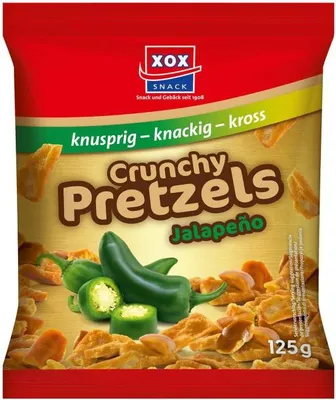 Produktbild von XOX Pretzels Jalapeno wuerzig knusprig mit leichter Schaerfe 125g