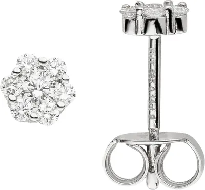 Produktbild von Ohrstecker aus 585 Gold Weißgold mit 14 Diamanten Brillanten 0,28 Ct. Ohrschmuck