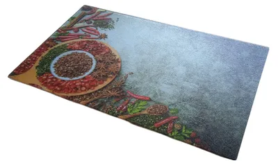 Produktbild von Glas Herd-Abdeckplatten 2er-Set Herdabdeckplatten Glaskeramikkochfeld-Abdeckung Glasplatten, Design:Gewürze