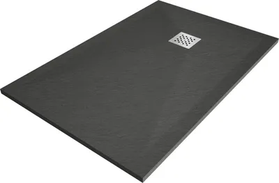 Produktbild von Mexen Stone+ Rechteckige Duschwanne aus Verbundwerkstoff 140 x 100 cm, Anthrazit - 44711014