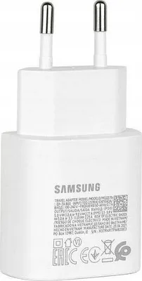 Zdjęcie produktu dla Oryginalna ładowarka ścienna SAMSUNG USB-C 25 W, biała (EP-DA705BWE)