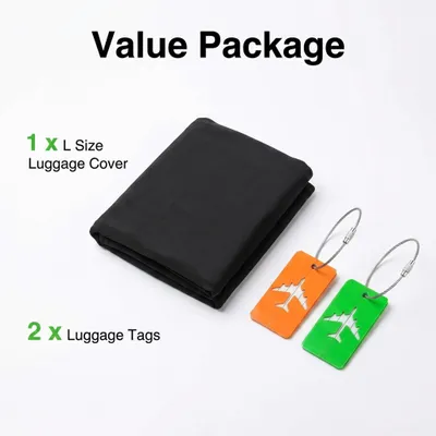 Imagen del producto de Funda elástica para maleta, talla L, para maletas de 26-28 pulgadas, protección para equipaje de viaje