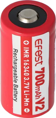 Produktbild von Efest IMR 16340 V2 700mAh 3,7V LiMn (IMR) batéria s kladným pólom