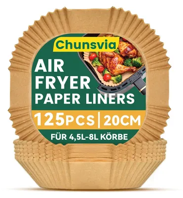 Produktbild von Backpapier für Heißluftfritteuse - Eckig - 20 x 20 cm - 125 Stück
