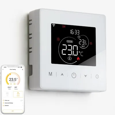 Smarte Thermostat, batteriebetrieben, 2-Draht, WLAN, für Heizkessel, weiß