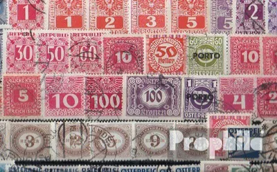 Produktbild von Briefmarken Österreich 50 verschiedene Portomarken