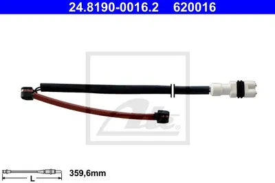 Produktbild von ATE 24.8190-0016.2 Warnkontakt Bremsbelagverschleiß 359,6mm Vorne für PORSCHE 911 (997) 911 Cabriolet (997)