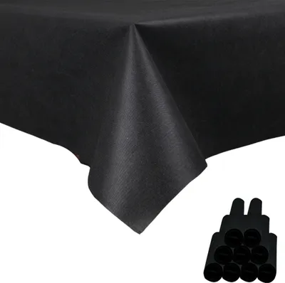 Produktbild von Sensalux Tischdecke, abwaschbar, Vorteilspack, 10 Stück, 1m x 1m, Schwarz