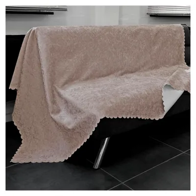 Produktbild von Sofaüberwurf Rutschfest Cappuccino (165 x 205 cm) - Bügelfrei, Elastisch, Sofaschutz mit Antirutsch-Rücken