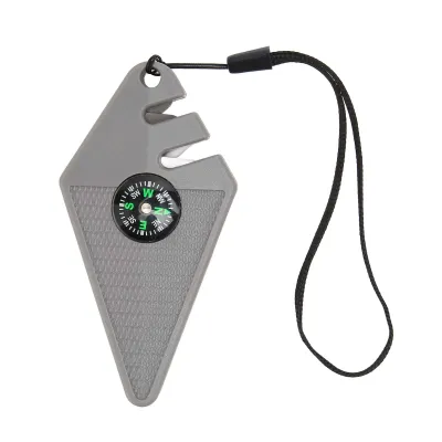 Imagen del producto de Afilador de cuchillos 6 en 1, afilador de cuchillos multifunción, herramienta de supervivencia para afilar cuchillos, afilador para cuchillos de caza, afilador de cuchillos con silbato, afilador de cuchillos con brújula