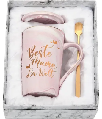 Produktbild von Kaffeetasse Beste MAMA der Welt 400ml Rosa Keramik Geschenkidee