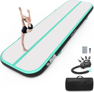 Productafbeelding van Gymnastiekmat 3/4/5/6 m opblaasbare tumbling mat met pomp, fitnessmat, yogamat