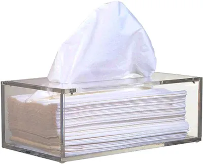 Obrázek produktu pro Krabička na kosmetické ubrousky z akrylátového skla, dávkovač z plexiskla s magnetickým víkem, TB002, průhledná