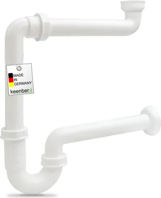Produktbild von Raumsparsiphon 1 1/4 Zoll mit 40 mm Anschluss für Waschbecken Spüle Küche Bad