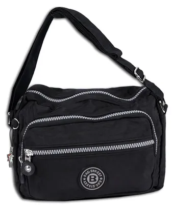 Image de Bag Street Sac à main pour femme Crinkle Nylon noir OTJ227S