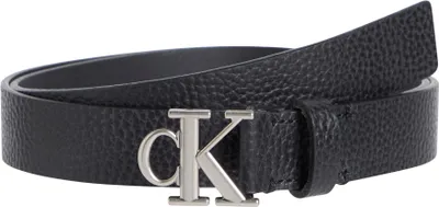 Obrázek produktu pro Dámský kožený pásek Calvin Klein s logem ve tvaru písmen, černý, šířka 2,5 cm
