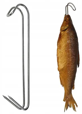 Produktbild von Doppelter Räucherhaken Fisch und Fleisch 15/3mm