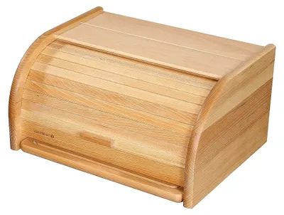 Produktbild von Brotkasten Country, Brotkorb mit Rolldeckel und Schneidbrett, Buche 40 x 30 x 20 cm
