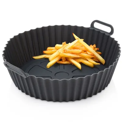 Zdjęcie produktu dla Wkład do frytkownicy Air Fryer beztłuszczowej silikonowy szary 20 cm