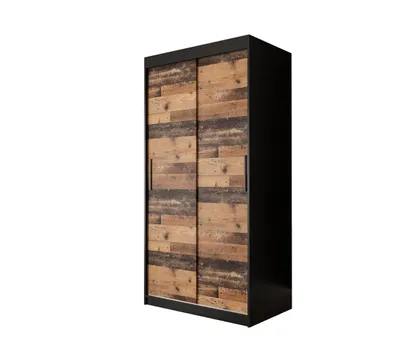 Obrázek produktu pro Dvoudveřová šatní skříň ORISA 1 - šířka 100 cm, černá / old style