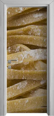 Produktbild von Tür Selbstklebende 80x210 cm Türfolie Türtapete Klebefolie - Nudelmehl Bandnudel