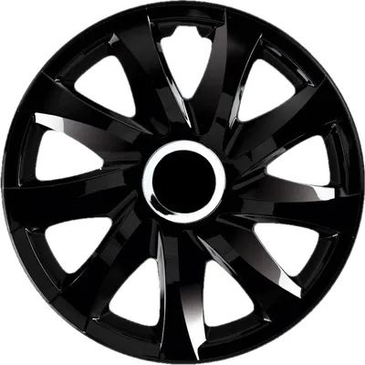 Produktbild von NRM Radkappen DRIFT, Schwarz 13" Zoll. (4 x Universal Radzierblenden/Radkappen)