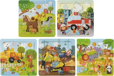 Immagine prodotto di RAPPA Puzzle in legno 9 pezzi 15x15 cm