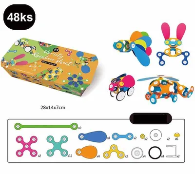 Obrázok produktu pre Magnetická stavebnica Flexy - 48ks