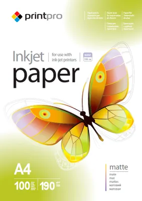 Obrázok produktu pre PrintPro Fotopapier PP matný 190g/m²,100ks,A4