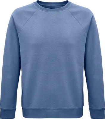 Image de SOLS - "Space" Sweat-shirt en coton issu de l'agriculture biologique pour homme/femme unie manches raglan PC4314 (L) (Bleu)
