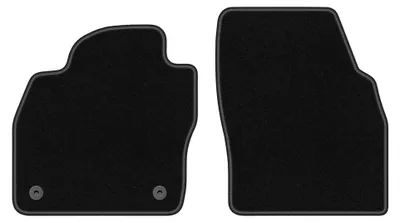 Produktbild von Velours-Fußmatten Vorne für Seat Ibiza V 2017- (Schrägheck) – 2-tlg, Schwarz, passgenau – Wielganizator BASIC