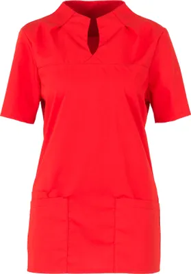 Produktbild von beb MEDIZIN/PFLEGE Damen KASACK Kurzarm Baumwollmix Rot 3XL